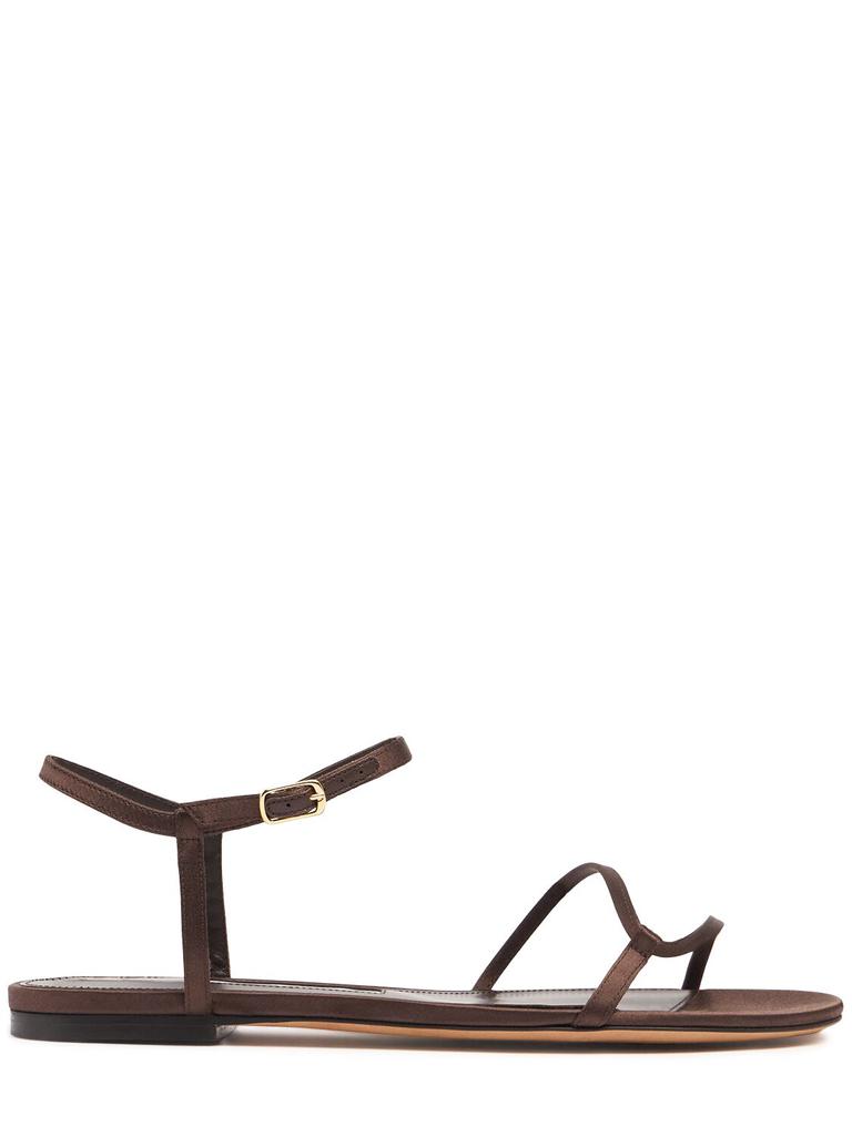 Emme Parsons 10mm Loop Satin Flat Sandals
