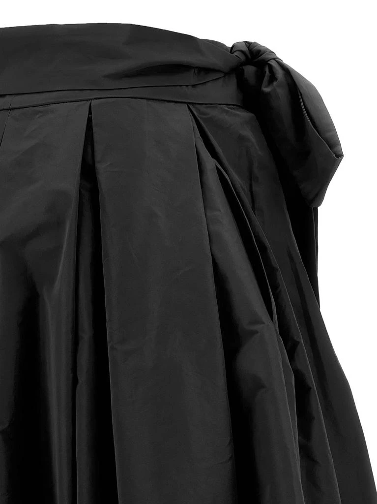 Pinko Pinko Bow-Detailed Wide Taffeta Skirt 4