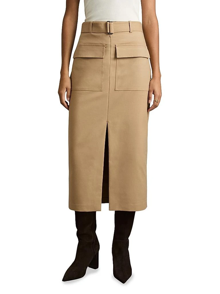 REISS Oakley Cotton-Blend Pencil Skirt 3