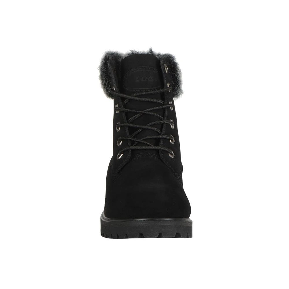 Lugz Convoy Faux Fur Round Toe Lace Up Boots 5