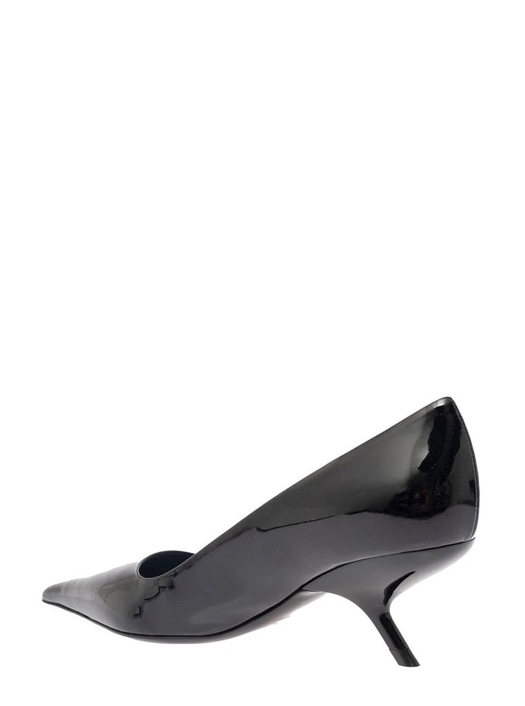 Salvatore Ferragamo eva Black Pointed Pumps With F Wedge Heel In Patent Leather Woman 2