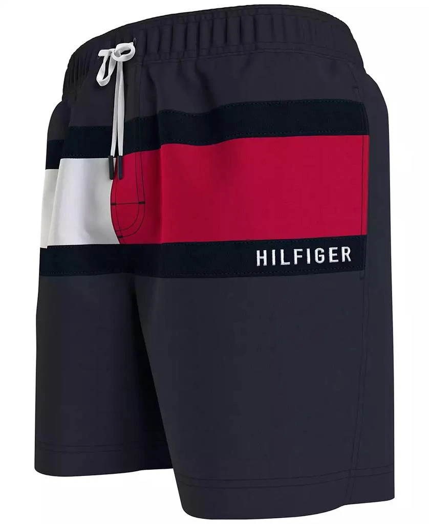 Tommy Hilfiger Men's Big & Tall Signature Flag Swim Trunk 3