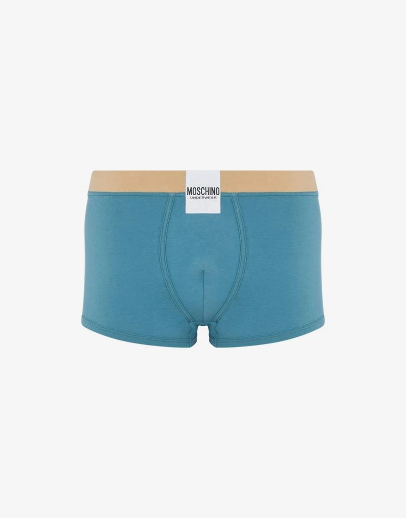Moschino Stretch Jersey Boxers With Logo Label 1