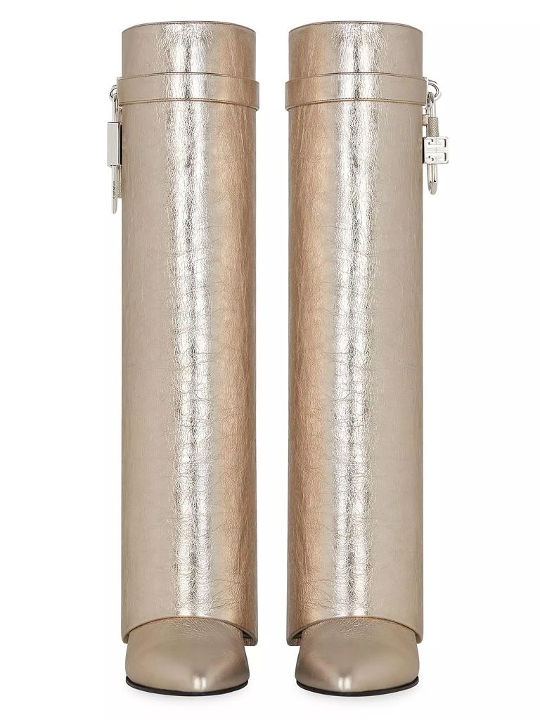 Givenchy Shark Lock Boots In Laminated Leather 4