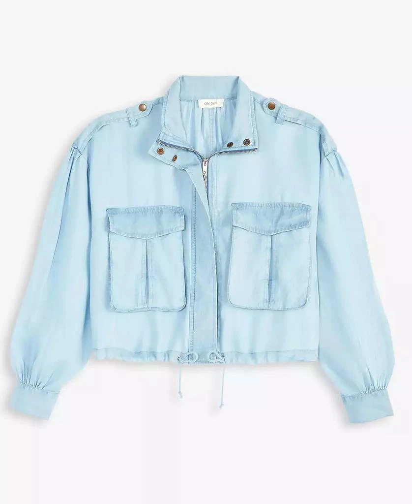 On 34th Women
s Chambray Cropped Jacket, Exclusively at Macy
s 6