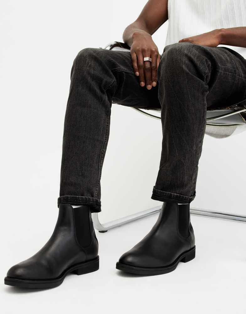 ALL SAINTS AllSaints creed leather boots in black 2