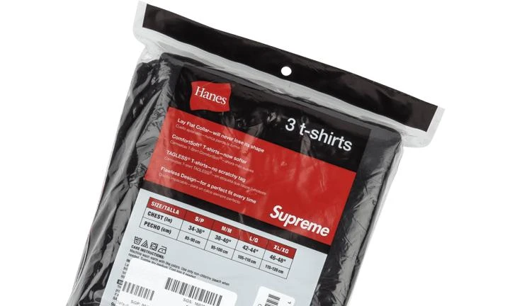 Supreme Supreme Hanes Tagless Tees (3) 3