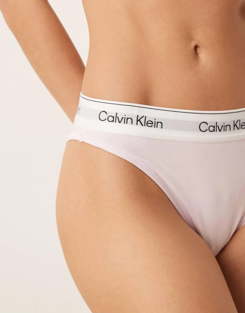 Calvin Klein Calvin Klein Icon Cotton Modal high leg tanga in light pink 2