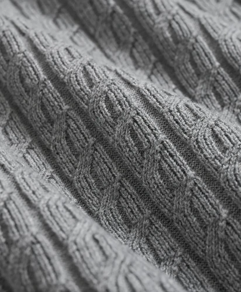 Brooks Brothers Cotton Mini-Cable Polo Cardigan 3