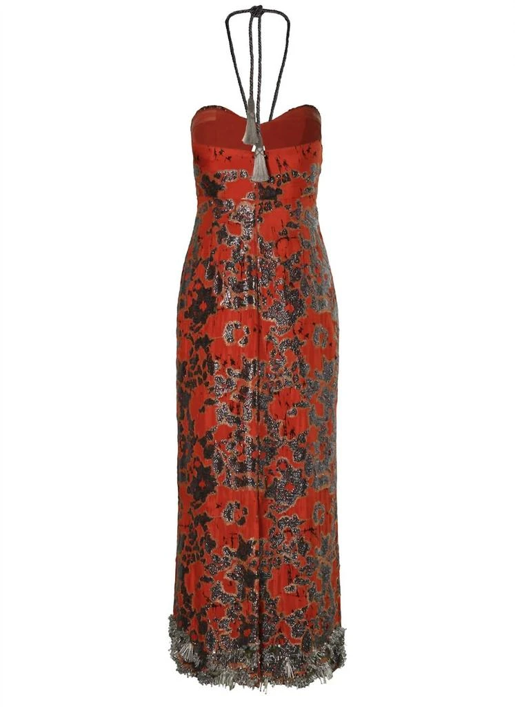 JOHANNA ORTIZ Women's Full Moon Hues Ankle Dress In Orange 2