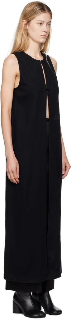 MM6 Black Open Front Wool Vest 2