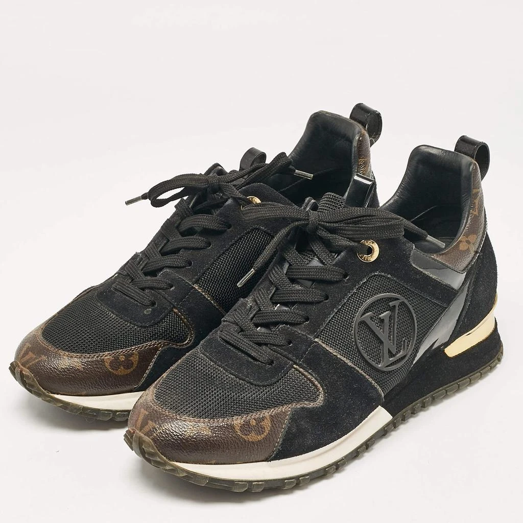 Louis Vuitton Louis Vuitton Brown/Black Monogram Canvas and Mesh Run Away Sneakers Size 38.5 2