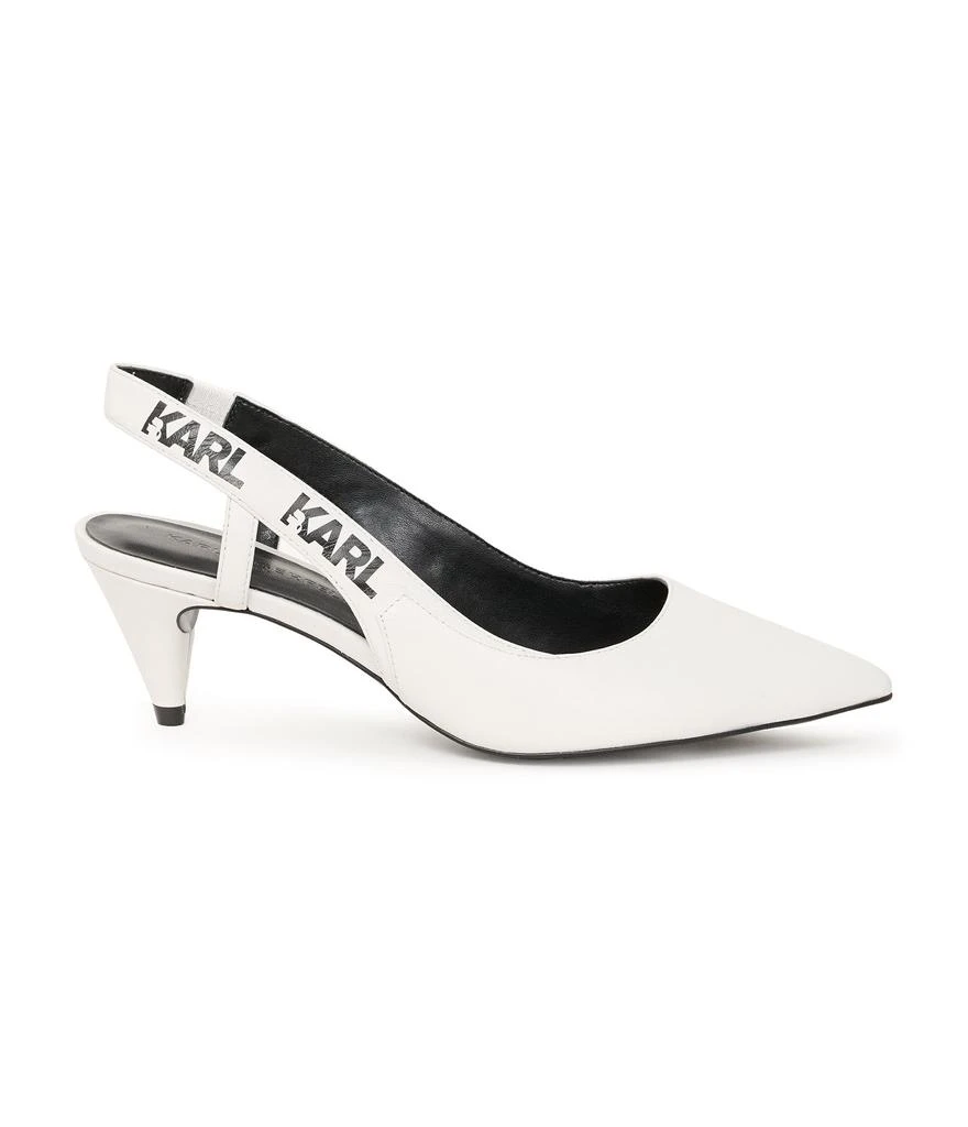 Karl Lagerfeld Paris GISELLE LOGO SLINGBACK KITTEN HEEL 4