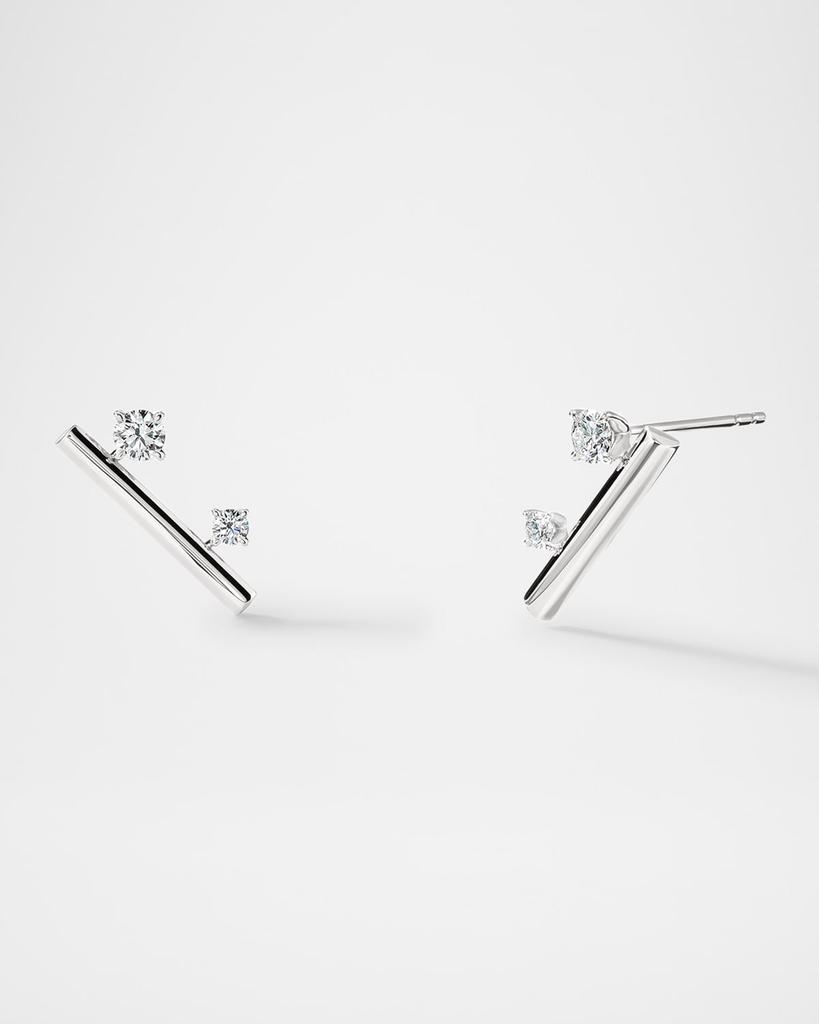 Hearts On Fire 18K White Gold Barre Floating Diamond Climber Earrings