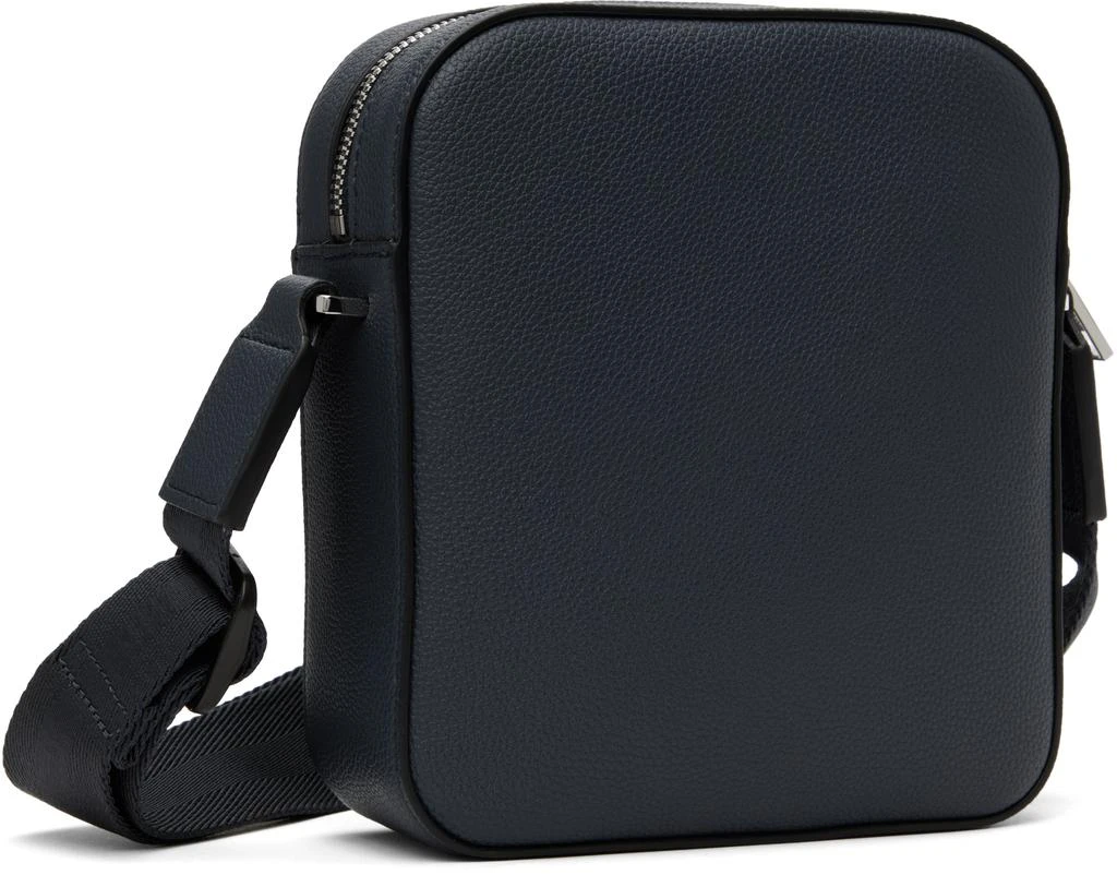 Hugo Boss Navy Grained Faux-Leather Reporter Bag 3