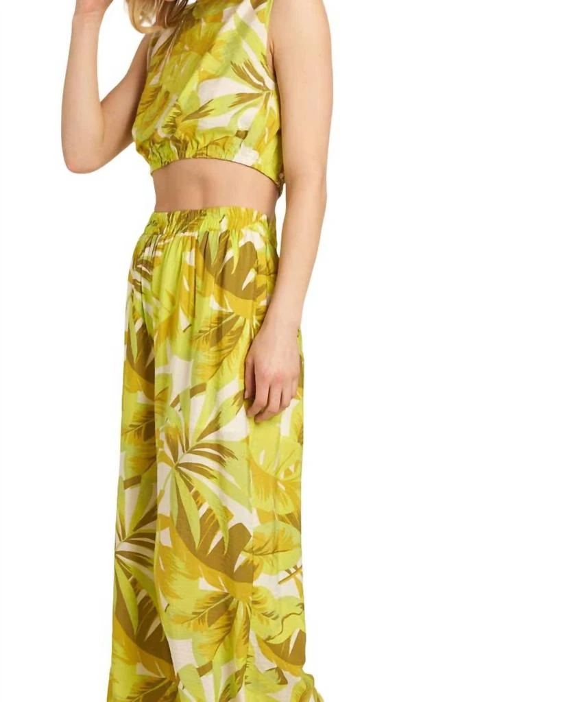 En Creme En Creme - Printed Cropped Top and Wide Leg Pants Set 3