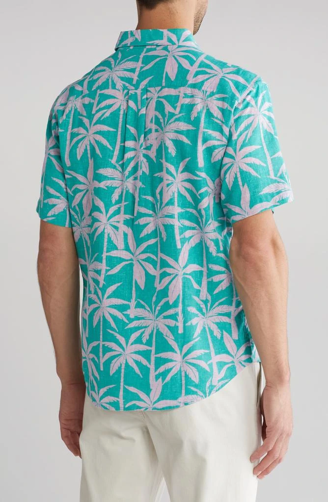 Tommy Bahama Winds of the Palms Waving Short Sleeve Linen & Cotton Button-Up Shirt 2