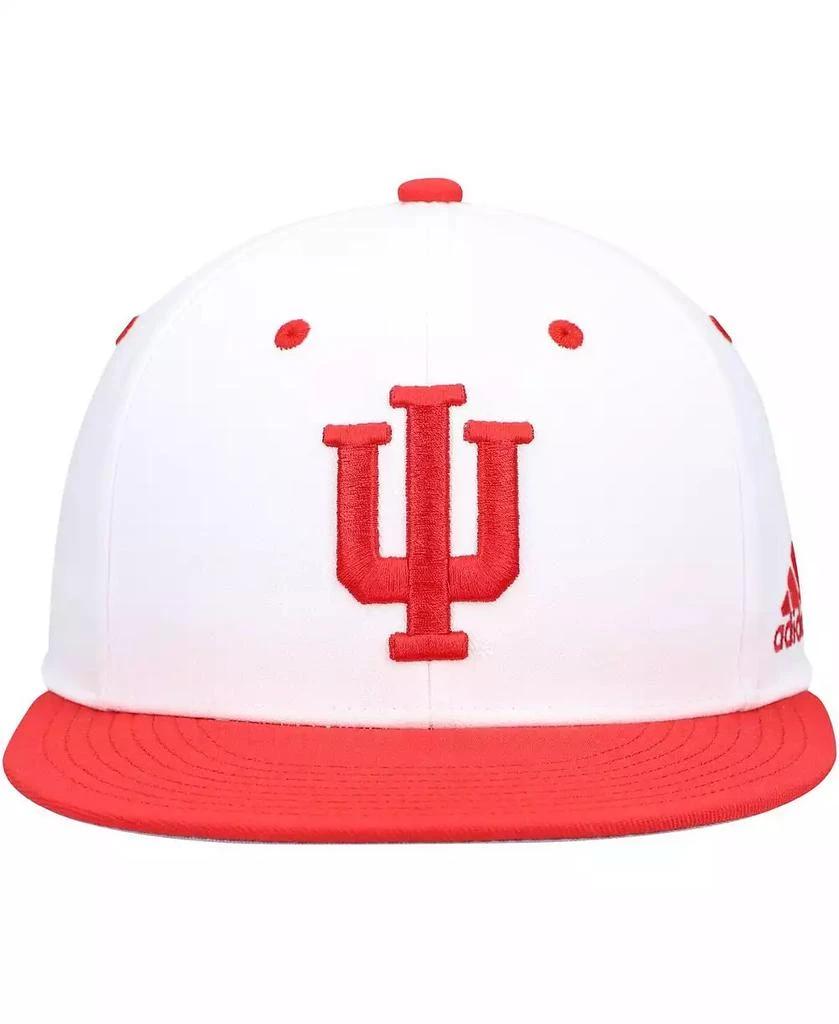 Adidas Men's White Indiana Hoosiers On-Field Baseball Fitted Hat 3