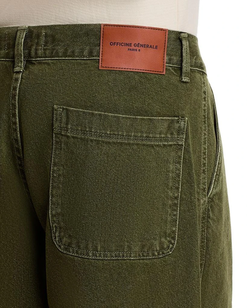 Officine Générale Straight Fit Jeans in Olive Night 5