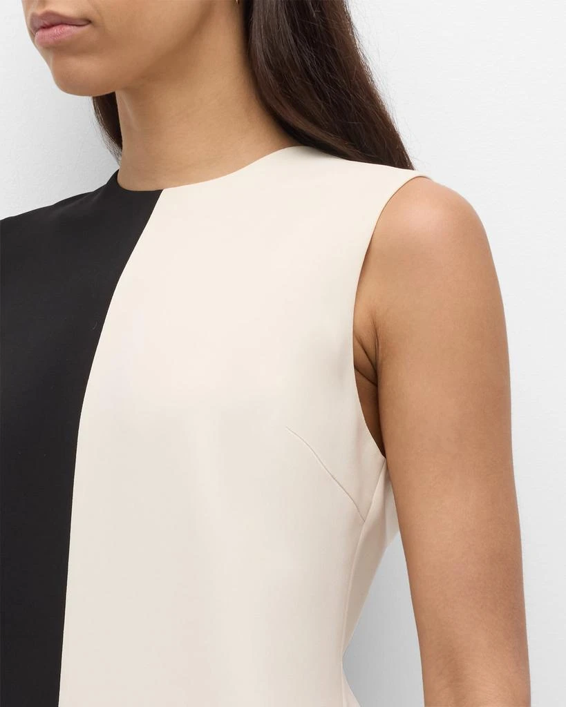 Theory Sleeveless Split Admiral Crepe Mini Shift Dress 5
