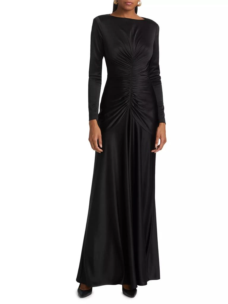 ET OCHS Thea Satin Ruched Gown 3