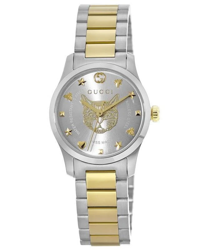 Gucci Gucci G-Timeless Silver Dial Two-Tone Steel Women's Watch YA126596 1