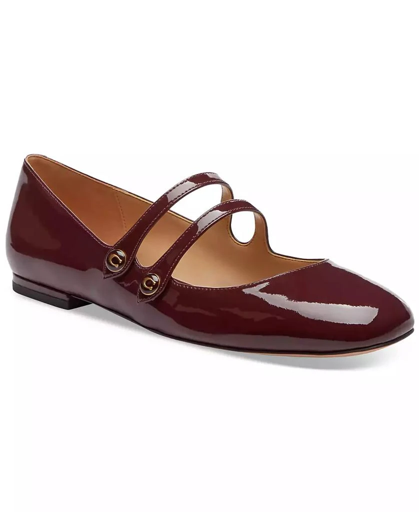 Coach Women's Winley Double Buckle Mary Jane Ballet Flats 1