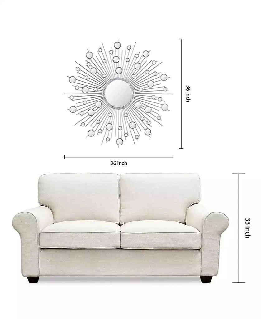 Empire Art Direct 
Milkyway I
 Bling Round Wall Mirror, 36" x 36" 9