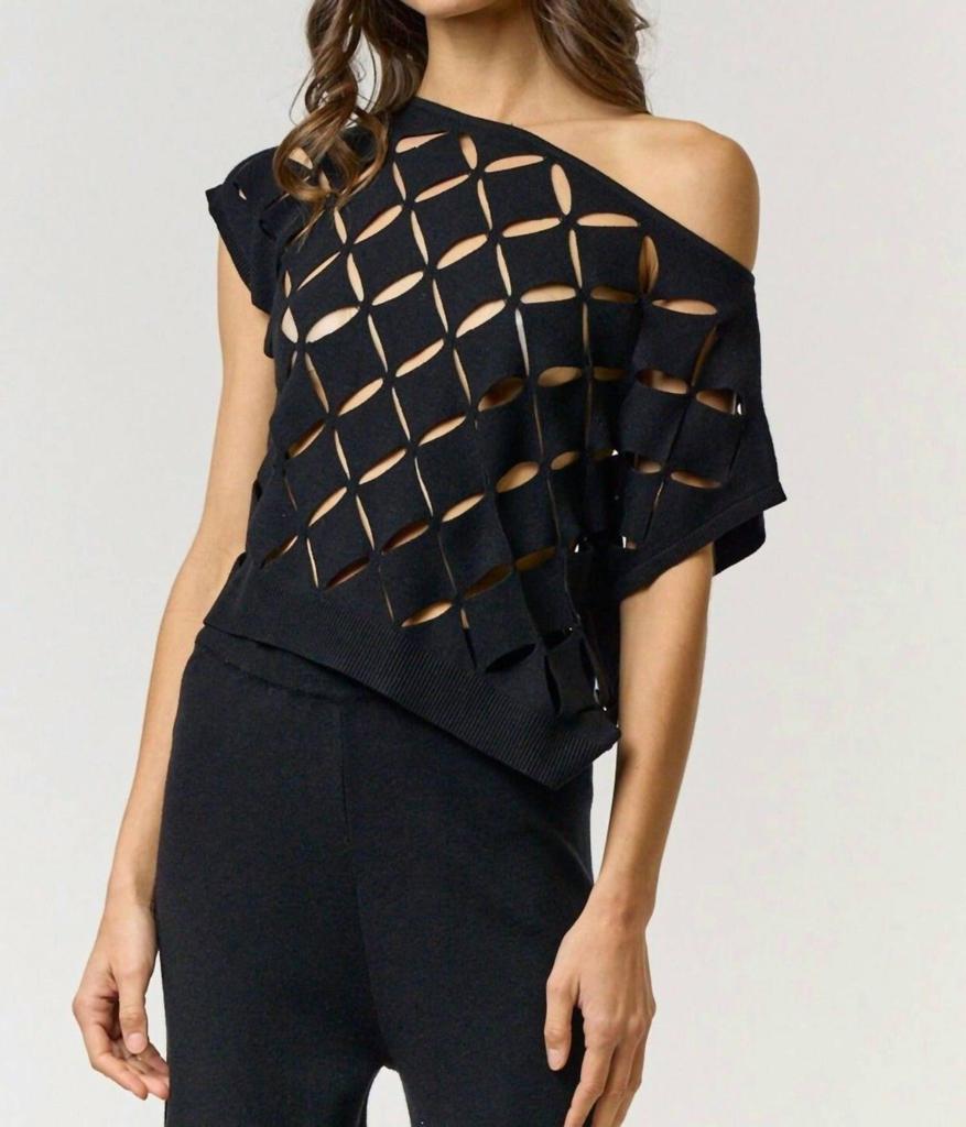 Lalavon Cut Out Detail Sweater Top