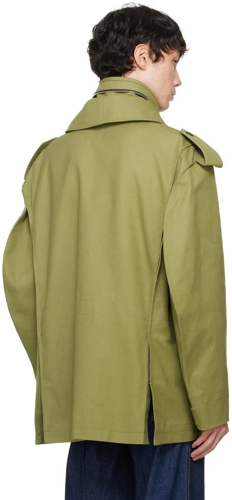 Recto Khaki French Vintage Military Canvas Jacket 3