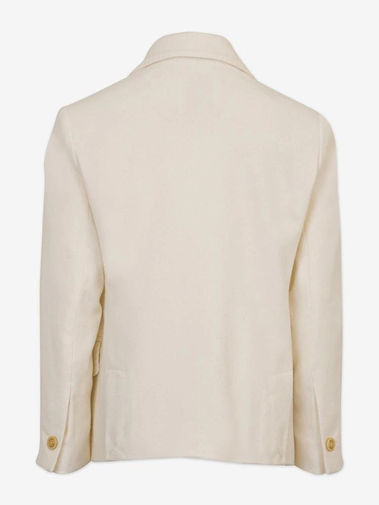 ELEVENTY Eleventy Boys Wool Blazer in Ivory 3