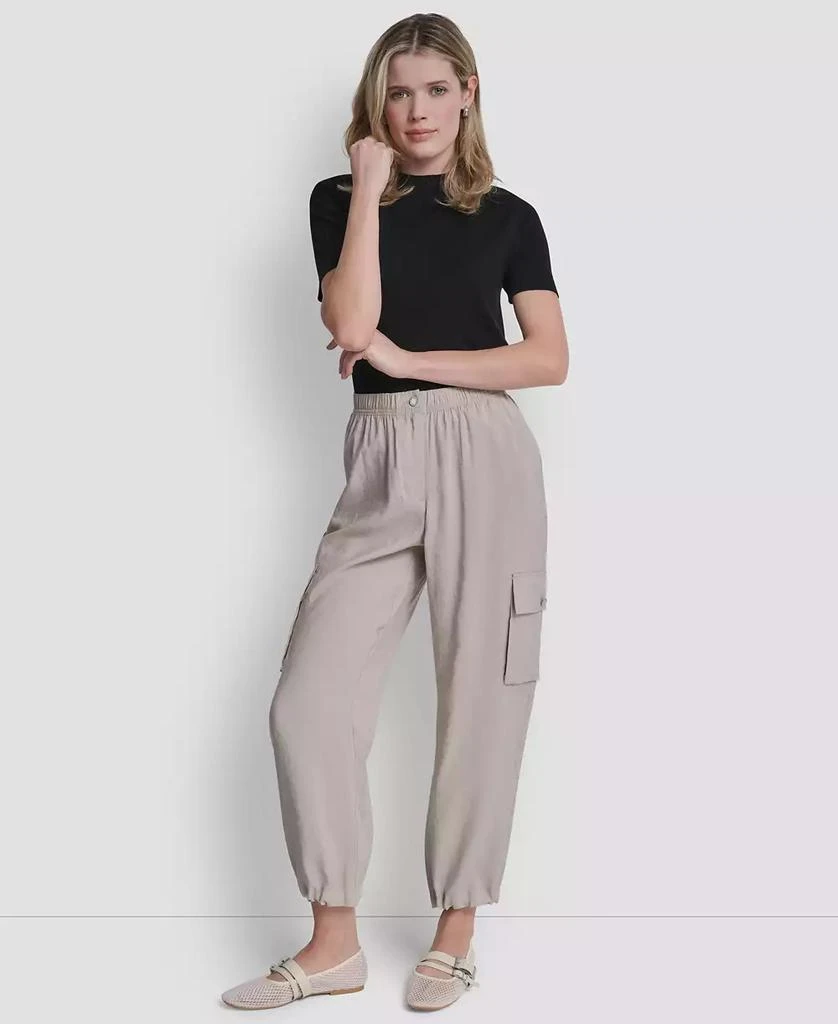 DKNY Women
s Tumbled Twill Cargo Pants 2