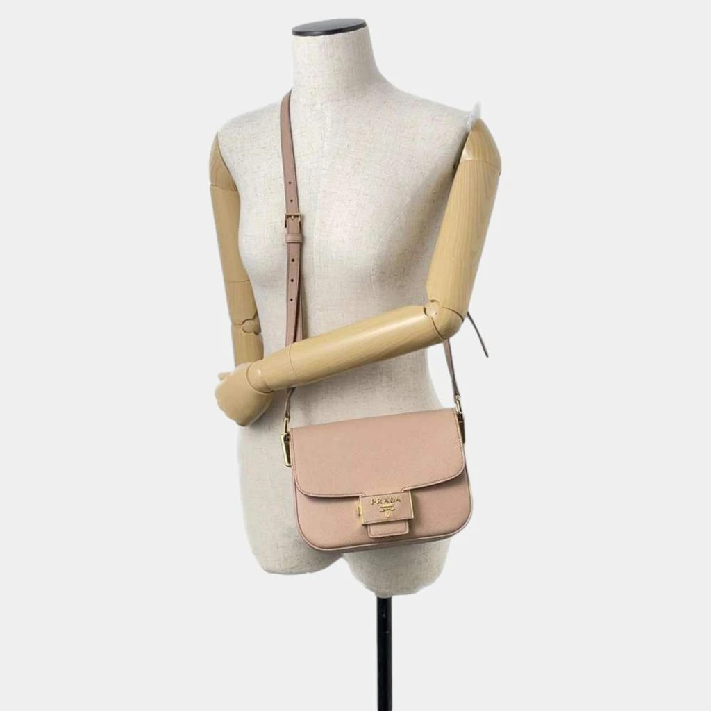 Prada Prada  Saffiano Leather Emblème Shoulder Bag 3