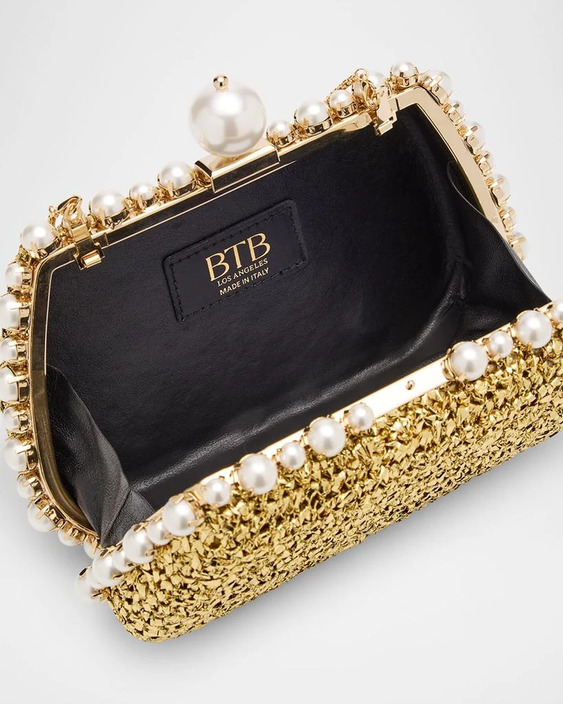 BTB Los Angeles Amelie Pearly Metallic Clutch Bag 4