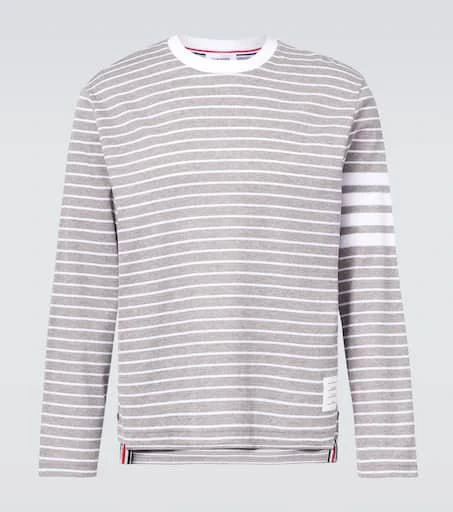 Thom Browne Milano 4-Bar striped cotton T-shirt 1