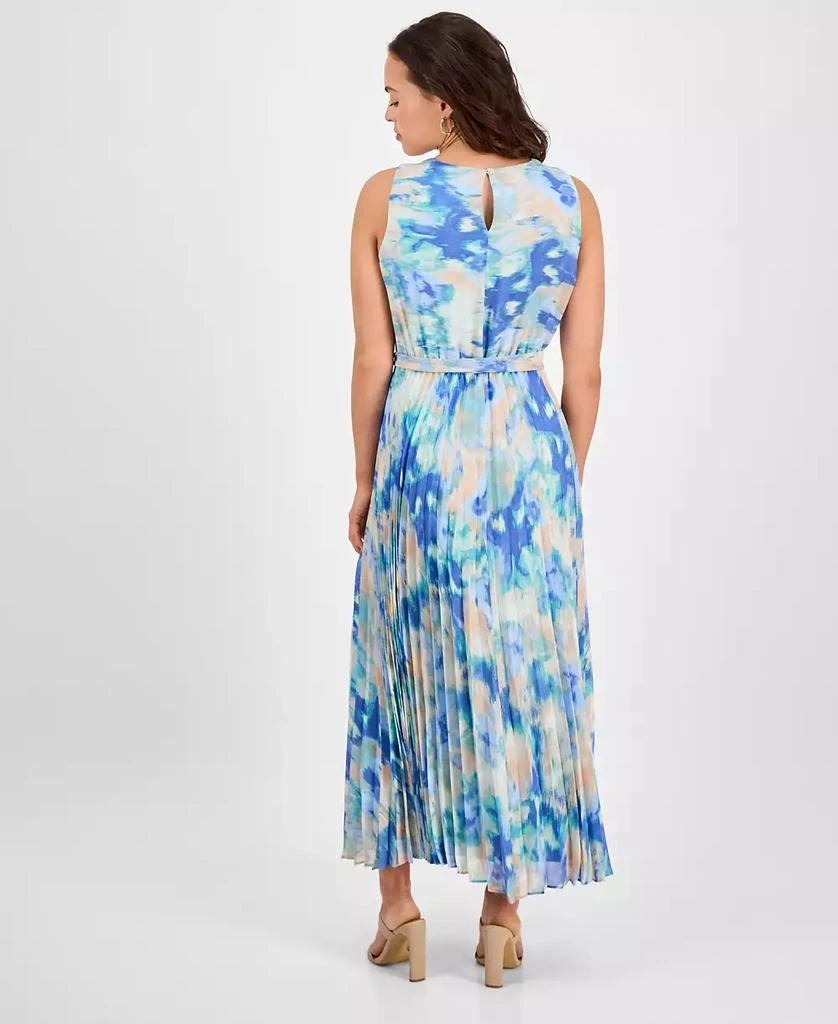 Sandra Darren Petites Pleated Tie-Waist Sleeveless Dress 5