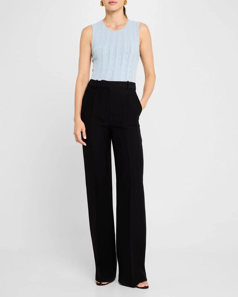 ADAM LIPPES Pointelle Compact Jacquard Tank Top 2