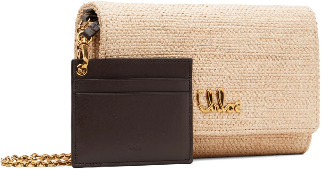 Chloé Beige 'Chloé' Iconic Flap Wallet On Chain Clutch 2