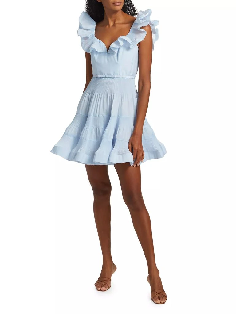open lace back dress Pleated Mini Dress ZIMMERMANN Bianco main image 0