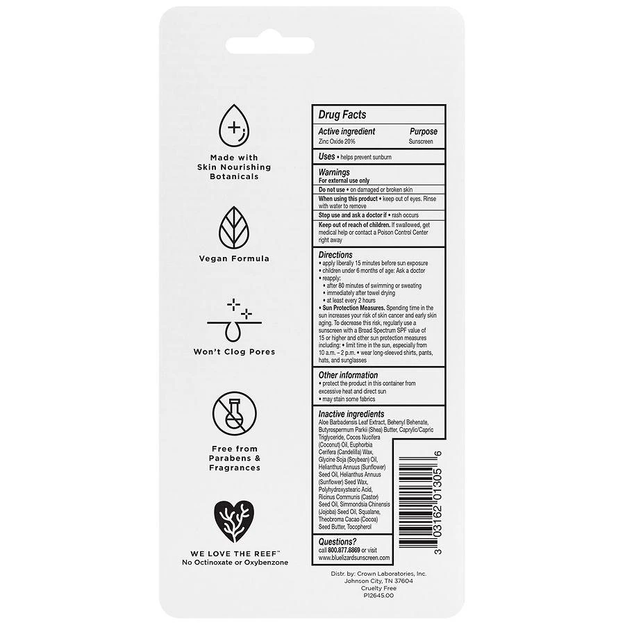 Blue Lizard Sensitive Mineral Sunscreen Stick - SPF 50+ Unscented 4