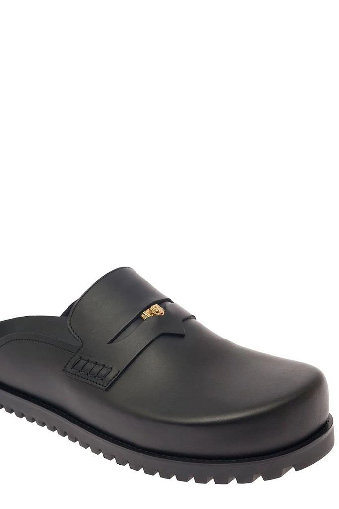 Versace Versace Medusa Head Logo Plaque Slip-On Sandals 4