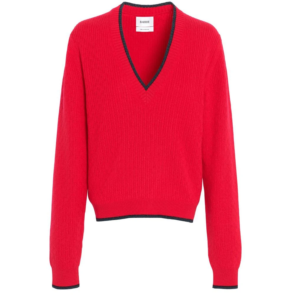 Barrie V-neck jumper in lightweight cashmere 1