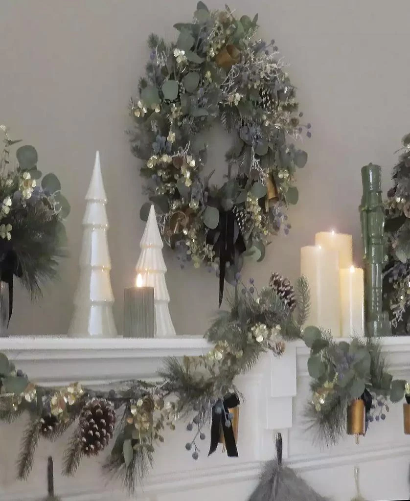National Tree Company 28" HGTV Home Collection Swiss Chic Spray Pair 4