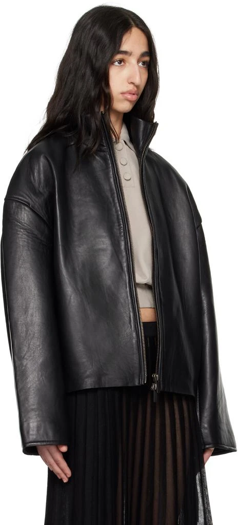 REMAIN Black Bonded Leather Jacket 2