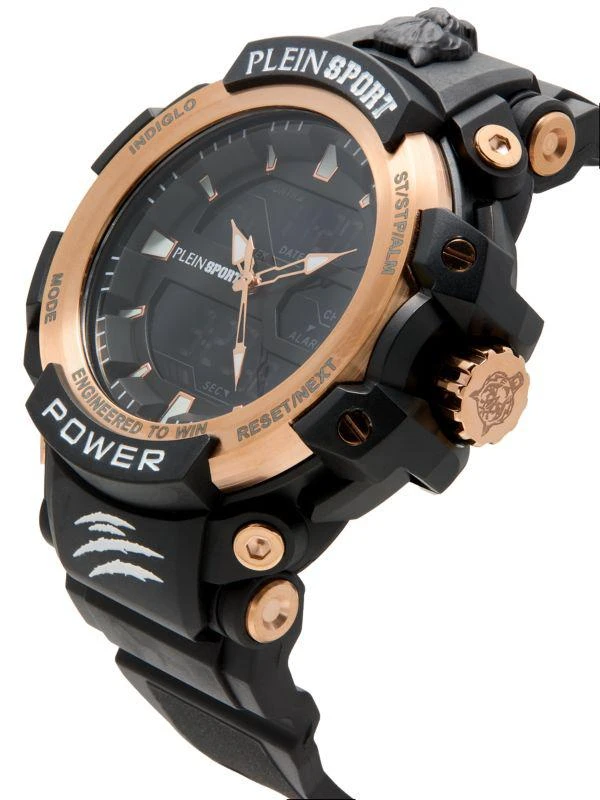 Plein Sport Combat Stainless Steel & Silicone Digital & Analog Watch/50MM 3