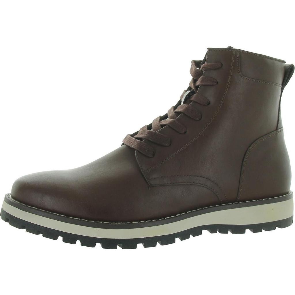 Alfani Andres Womens Faux Leather Ankle Chukka Boots