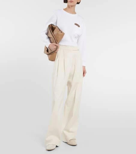 Brunello Cucinelli Cotton jersey cropped sweater 2