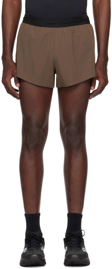 Soar Running Khaki Split Shorts