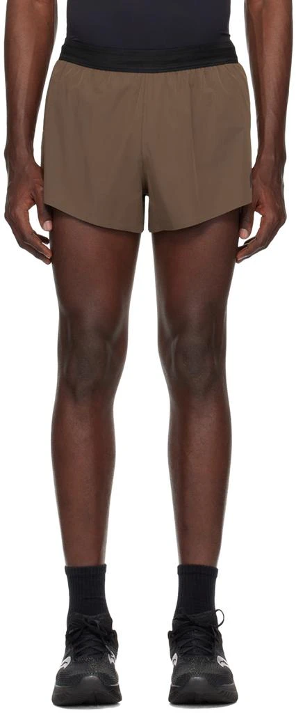 Soar Running Khaki Split Shorts 1