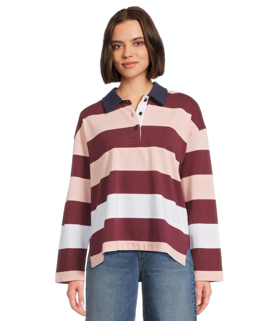 メイドウェル Madewell Hannah Rugby Polo レディース シャツ トップス Luxury Forest Amazon.com: Madewell Women's Hannah Rugby Polo, Luxury